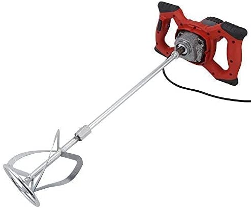 Buy 1500W Portable Mortar Concrete Mixer Drill Handheld Paddle Drill Mixer with 6 Speed Adjustment for Mixing Grout Paint Mud Plaster,110V Red 