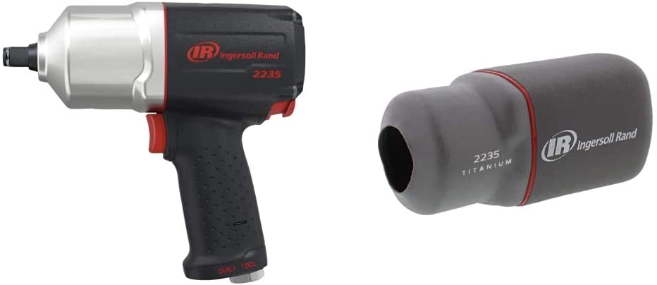 Buy Ingersoll Rand 2235QTiMAX 1/2-Inch Drive Air Impact Wrench with Quiet Technology and Rand 2235M-BOOT Premium Tool Boots for the 2235 Series - Grey 