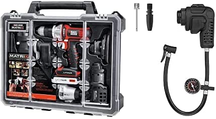 Buy BLACK+DECKER Cordless Drill Combo Kit with Case, 6-Tool Multi-Tool Attachment with Inflator (BDCDMT1206KITC & BDCMTHPI)  