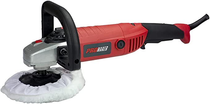 Buy PROMAKER Buffer Polisher 7-inch, 11.2AMP buffer polisher with six variable speed polishers ranging from 600 to 3000RPM. Handle detachable, ideal for waxing, polishing, and sanding. PRO-PL1300 