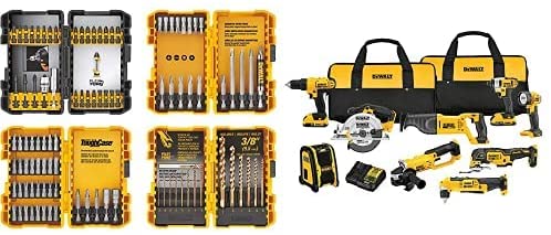 Buy DEWALT DCK940D2 20V MAX Lithium Ion 9-Tool Combo Kit with DEWALT DWA2FTS100 100-Piece Screwdriving and Drilling Set 