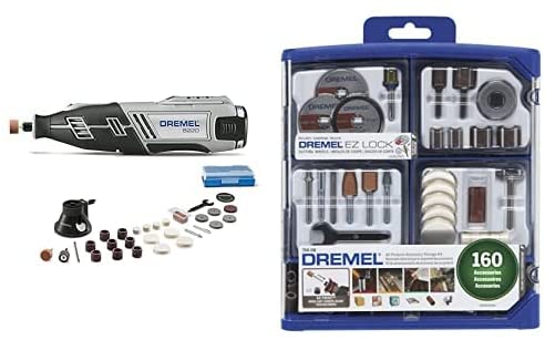 Buy The Dremel 8220-1/28 Rotary Tool comes with a 160-piece all-purpose accessory kit. 