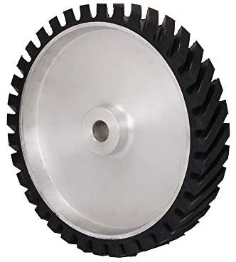 Buy Rubber Belt Grinder Contact Wheel 14 Inch Serrated Rubber Belt Grinder Contact Wheel Aluminum for Polishing with 1