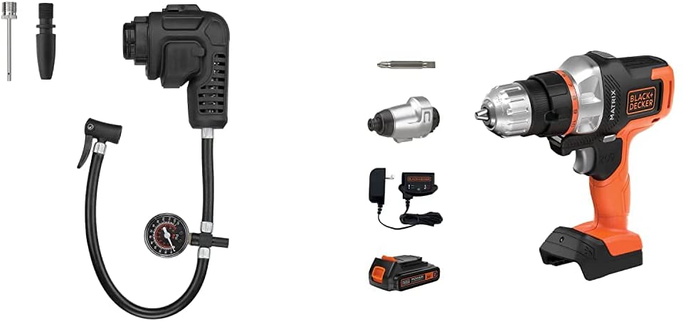 Buy 2-Tool BLACK+DECKER Inflator Multi-Tool Attachment with 20V MAX Matrix Cordless Drill Combo Kit (BDCMTHPI & BDCDMT120IA)  