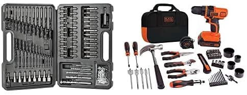 Buy LDX120PK 20-Volt MAX Lithium-Ion Drill and Project Kit with BDA91109 Combination Accessory Set, 109-Piece 