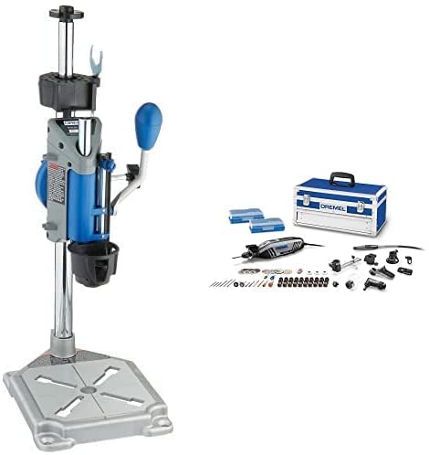 Buy Rotary Tool Workstation with Dremel High Performance Rotary Tool Kit Wrench and Drill Press Workstation 