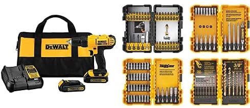 Buy DEWALT 20V MAX Cordless Drill/Driver Kit, 100-Piece (DCD771C2 & DWA2FTS100)  