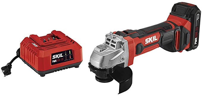 Buy Skil 20V 4-1/2-Inch Angle Grinder with 2.0Ah Lithium Battery and Charger - AG290202 