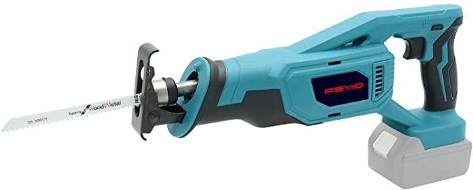 Buy Rechargeable reciprocating saw FSYAO 18V Saw that reciprocates Change in speed in steps cutting metalwork Woodworking sanding (main unit only, battery sold separately)  