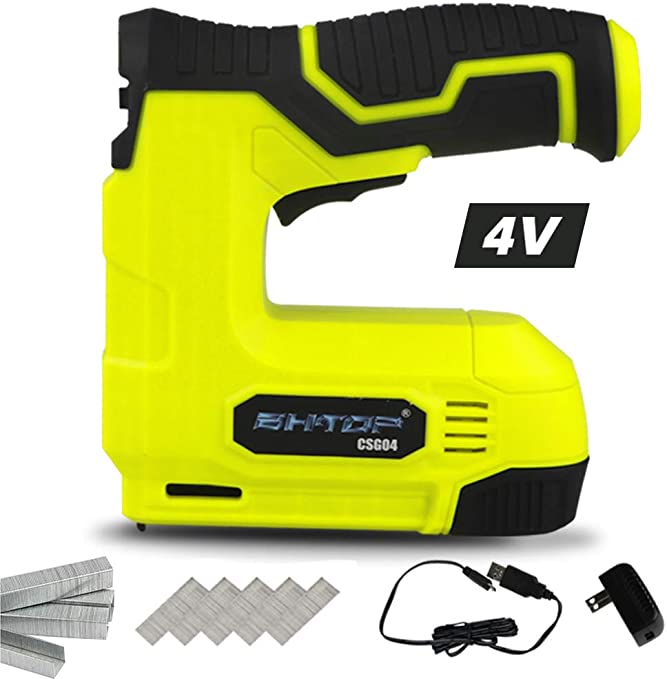 Buy BHTOP Cordless Staple Gun, 4V Power Brad Nailer/Staple Nailer,Electric Staple with Rechargeable USB Charger BHTOP Cordless Staple Gun, 4V Power Brad Nailer/Staple Nailer,Electric Staple with Rechargeable USB Charger (Include 1500pcs Staples and 1500pcs Brad Nails)  