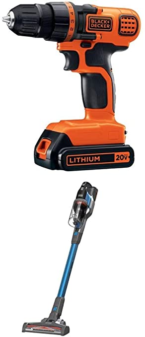 Buy BLACK+DECKER 20V MAX Cordless Drill/Driver in Blue with POWERSERIES Extreme Cordless Stick Vacuum (LDX120C & BSV2020G)  