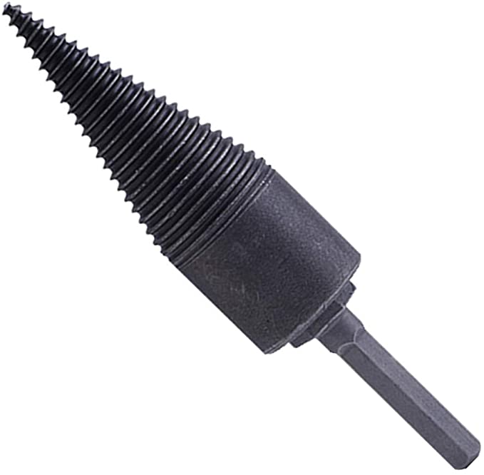 Buy Hi-Fun 32mm Firewood Drill Bit with Wood Splitter Screw Cone (Hex Shank)  