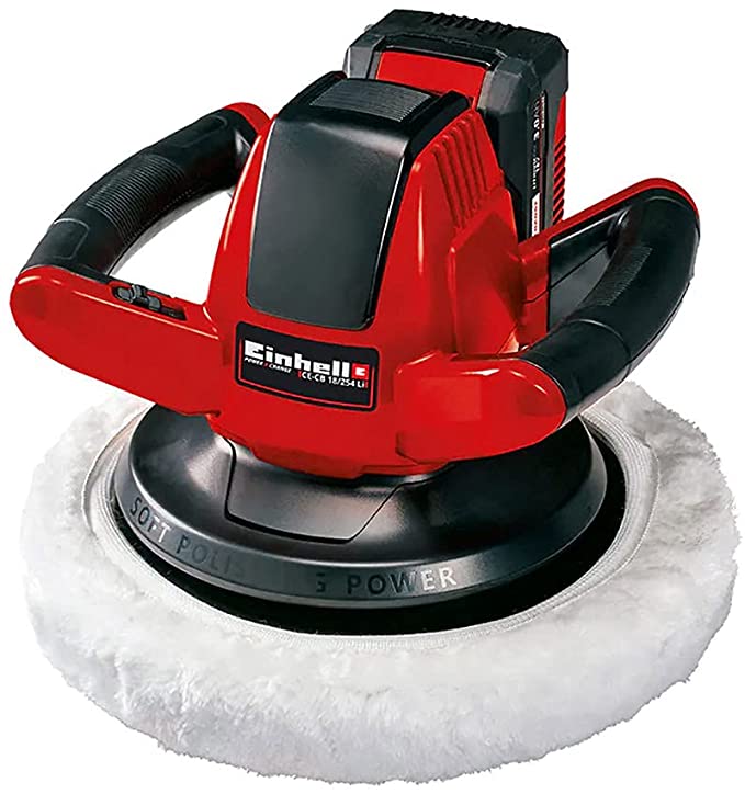 Buy Einhell CE-CB Power X-Change 18-Volt Cordless 10-Inch Random Orbit Car Rotary Buffer / Polisher with 2,500 RPM for Polishing, Waxing, and Sealing 