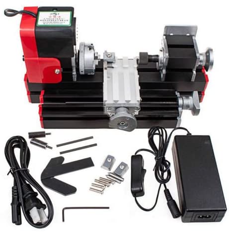 Buy CNC Metal Motorized Mini Lathe Machine DC 12V 24W DIY Tool 20000rev/min 