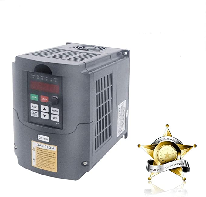 Buy 220V VFD HUANYANG HY-Series 1.5KW 2hp Variable Frequency Drive CNC Motor Inverter Converter for Spindle Speed Control (1.5KW, 220V)  