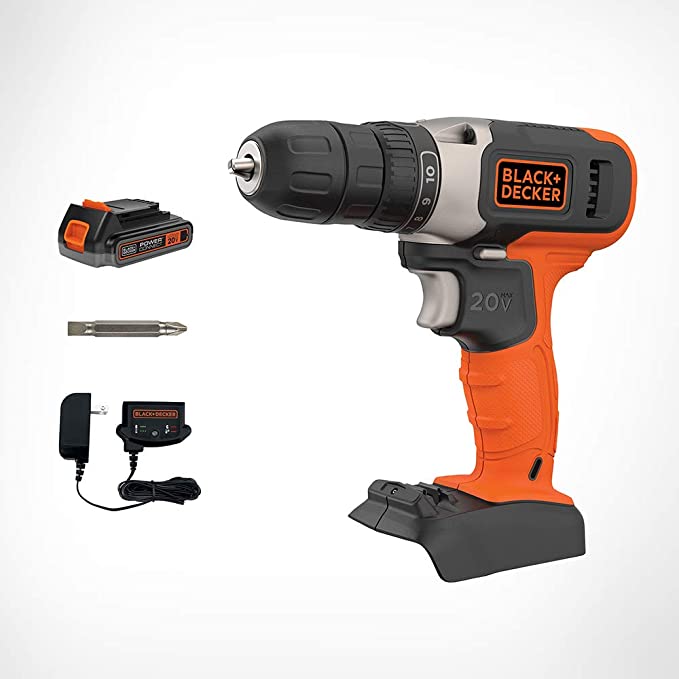 Buy BLACK+DECKER 20V MAX Cordless Drill, Cordless Drill, Cordless Drill, Cordless Drill, Cordless Drill, Cordless Drill (BCD702C1)  