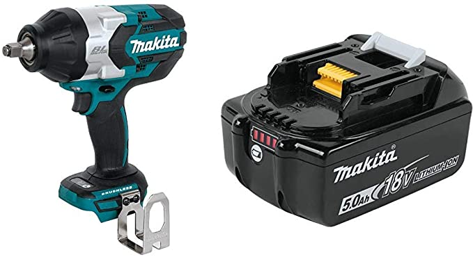 Buy Makita XWT08Z 18V LXT Lithium-Ion Brushless Cordless 1/2 Inch Sq. Drive Impact Wrench with BL1850B 18V LXT Lithium-Ion 5.0Ah Battery 