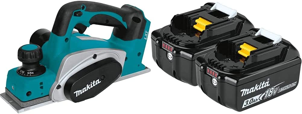 Buy Makita XPK01Z 18V LXT Lithium-Ion Cordless 3-1/4-Inch Planer, Tool Only & BL1830B-2 18V LXT Lithium-Ion 3.0Ah Battery 