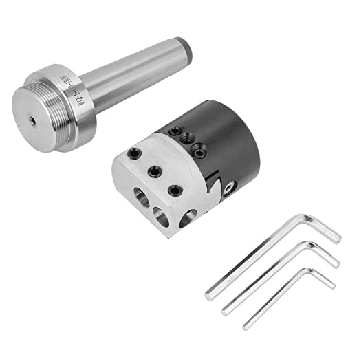 Buy Boring Head Hex Keys, MT3-M12 Holder Carbon Steel (High Carbon) Milling Arbor Adapter + 2Inch Lathe Boring Head + 3 Hex Keys MT3-M12 Taper Collet Chuck 