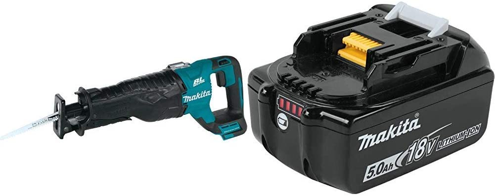 Buy Makita XRJ05Z 18V LXT Lithium-Ion Brushless Cordless Reciprocating Saw with Makita BL1850B 18V LXT Lithium-Ion 5.0Ah Battery 