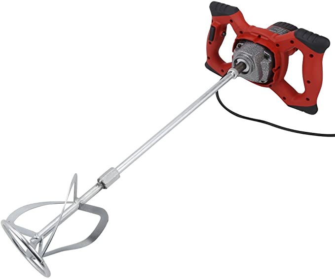 Buy 1500W Handheld 6-Speed Electric Mixer Drill for Stirring Mortar Paint Cement Grout AC 110V Mortar Mixer (Red)  