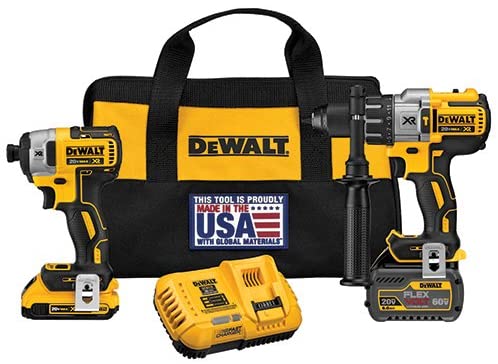 Buy DEWALT FLEXVOLT 60V MAX Cordless Drill/Hammer Drill/Impact Driver Combo Kit (DCK299D1T1)  