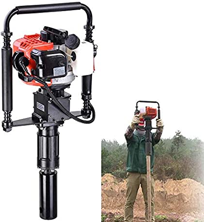 Buy Handheld Pile Pounder Gas T Post Driver 2 Stroke 32.7cc Manual Portable Lightweight Petrol Piledriver 