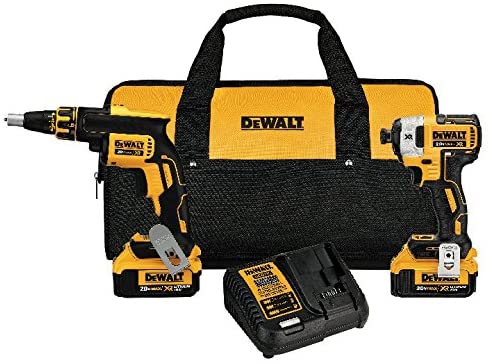 Buy 4.0-Amp Hour DEWALT 20V MAX* XR Drywall Screw Gun & Impact Driver Kit (DCK267M2)  