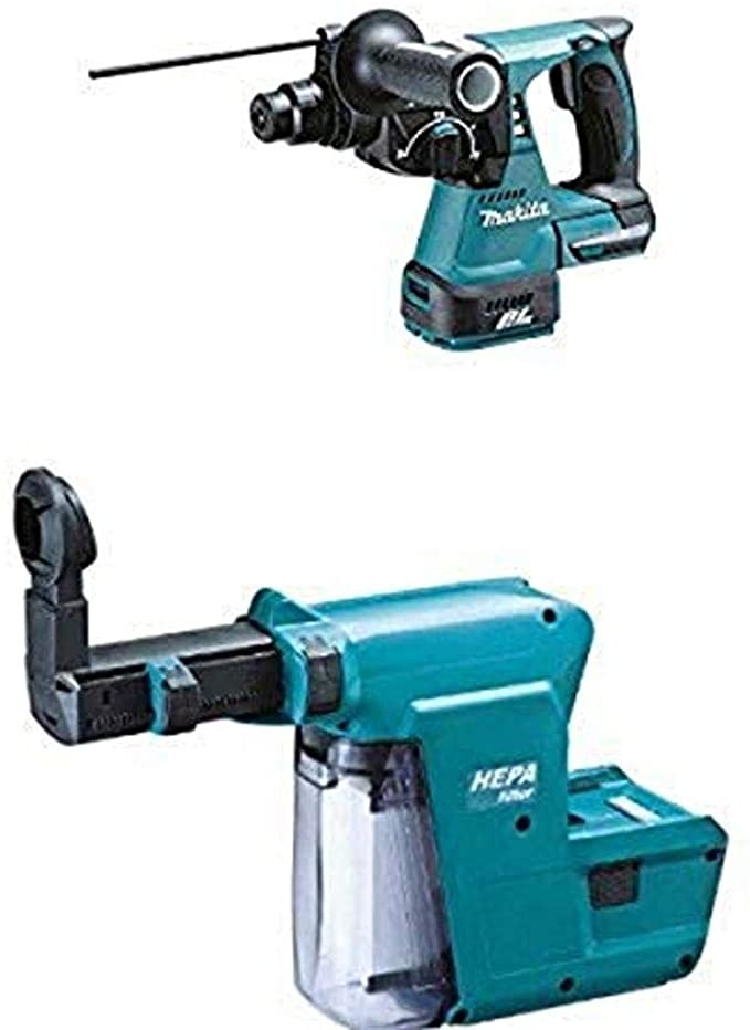 Buy Makita XRH01Z 18V LXT Lithium-Ion Brushless Cordless 1-Inch Rotary Hammer, accepts SDS-PLUS bits (Tool Only), and comes with the DX01 Dust Extractor Attachment with HEPA Filter. 