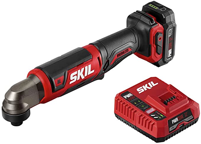 Buy RI574502 SKIL PWR CORE 12 Brushless 12V 1/4 Inch Hex Right Angle Impact Driver with 2.0Ah Lithium Battery and PWR JUMP Charger 