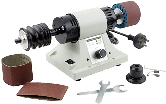 Buy Machine for Polishing and Burnishing Leather 110V 0-8000RPM Leather Edge Grinding Machine with Flexible Shaft Handle 