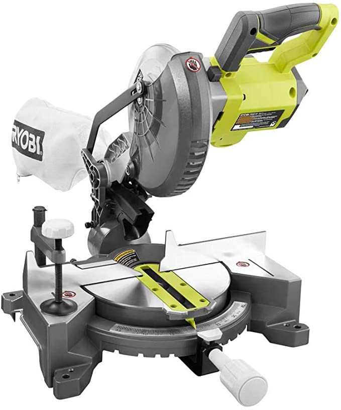 Buy RYOBI 18-Volt ONE+ Cordless 7-1/4 in. Compound Miter Saw with Blade (Tool Only) 