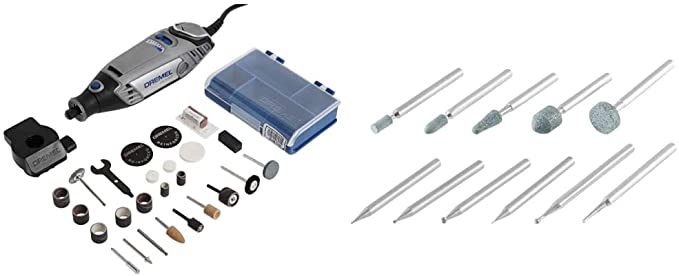 Buy 3000-1/24 Dremel 1 Rotary Tool Attachment/24 Accessories Rotary Tool & 689-01, Carving and Engraving Rotary Tool Accessory Kit, Ideal for Wood, Metal, and Glass (11 Piece)  