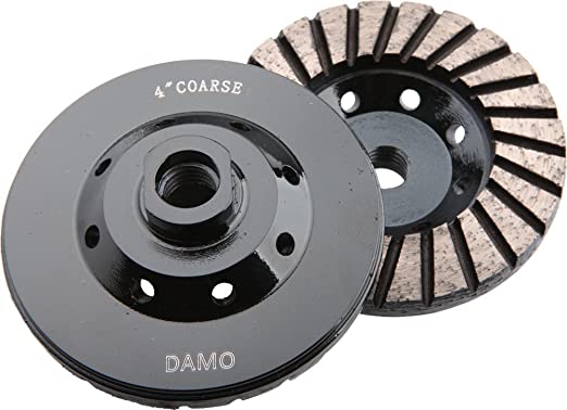 Buy DAMO 4 inch Diamond Turbo Grinding Cup Wheel for Grinder with 5/8