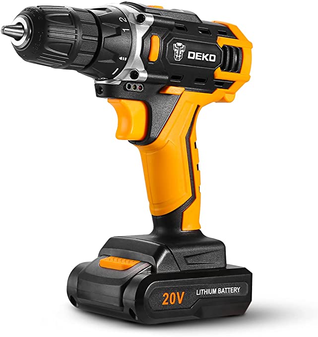 Buy DEKO Cordless Drill, 20V Max Lithium-Ion Drill Driver Kit, 3/8