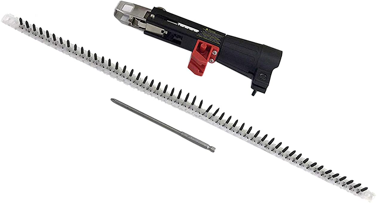 Buy Auto-Feed Screwdriver Chain Nail Gu n Adapter CALIDAKA Automatic Chain Nail Gu Adapter Drywall Screw Gu Auto Feed Cordless Power Drill Screw Gu for Electric Drill Woodworking Tool 