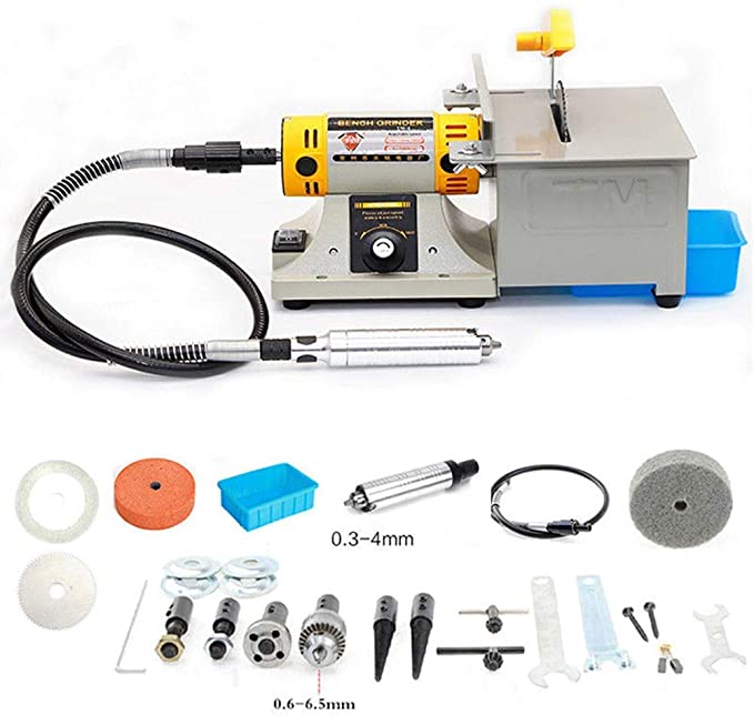 Buy 350W TM-2 Mini Multi Purpose Jewelry Rock Polishing Buffer Machine Bench Lathe & Polisher Tool Kits & Jade Cutter Cutting Machine - 110V 