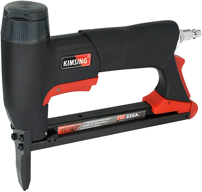 Buy KIMSING 71/16 22 Gauge Pneumatic Upholstery Stapler with Long Nose, 71 Series 3/8-Inch Crown Power Stapler, 1/4-Inch to 5/8-Inch Length Staples, Air Staple Gun for Furniture and Fabric, 71 Series 3/8-Inch Crown Power Stapler, 1/4-Inch to 5/8-Inch Length Staples, Air Staple Gun for Furniture and Fabric 