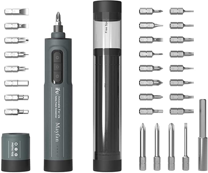 Buy Portable Electric Screwdriver, Mini Rechargeable Magnetic Precision Power Cordless Screwdriver Repair Tool Kit with 29 Bits for Phone, Watch, Camera, Laptop, and Other Home Repairs 