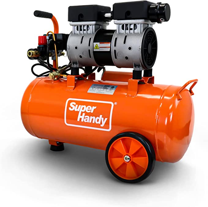 Buy SuperHandy Air Compressor 6.3 Gallon Tank Fill in 150 Seconds Max 120 PSI Ultra Quiet, Oil Free, Mechanical Pressure Gauge, Heavy Duty Steel Tank for Tire Repair, Construction, Nail Gun, and Pneumatic Tools 