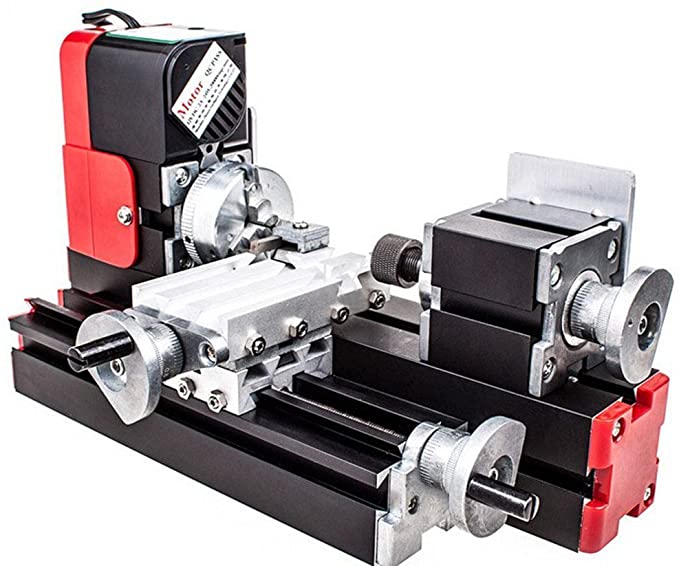 Buy 12V Miniature Metal Multifunction Lathe Machine DIY 20000Rev/min 45135mm chuangsheng Mini Lathe Machine 