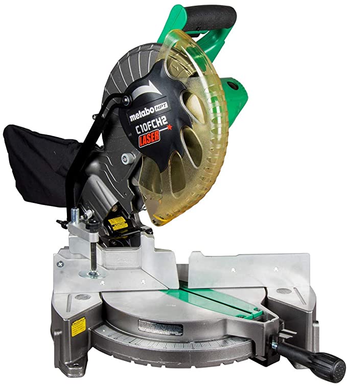 Buy Metabo HPT 10-Inch Compound Miter Saw with Laser Marker, 15-Amp Motor, and Single Bevel (C10FCH2S)  