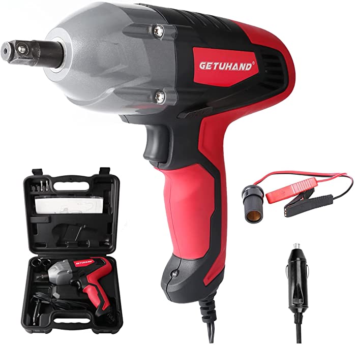 Buy GETUHAND 1/2 Inch & 12 Volt Electric Impact Wrench 400N.M 300ft-lbs Max Torque with 1/2