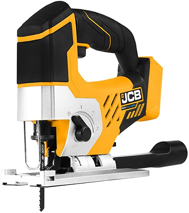 Buy JCB Tools - T-Shank Blades JCB 20V Cordless Jigsaw Power Tool - No Battery - For Home Improvements, Scrollwork, Curved Edges, Difficult Shapes - With LED Light, Dust Blower, and Vacuum Attachment 