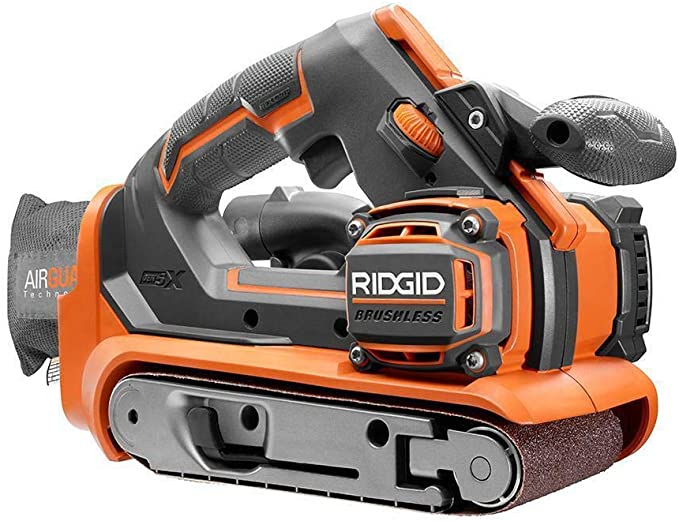 Buy RIDGID GEN5X 18-Volt Cordless Brushless 3 in. x 18 in. Tool-Only Belt Sander with Dust Bag and (1) 80 Grit Sanding Belt 