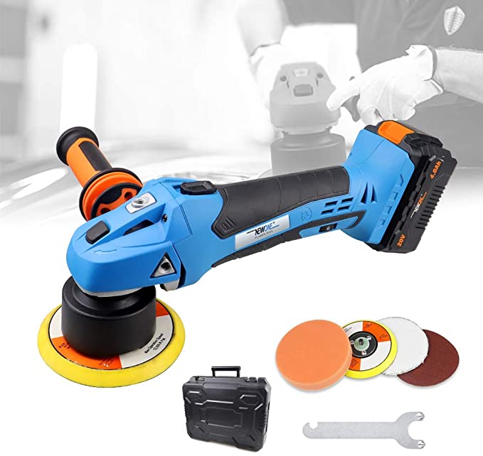 Buy NEWONE 20V Random Orbital Polisher Dual Action Buffer Polisher,5-Inch,6 Variable Speeds,Anti-vibration Handle, Car Sanding Polishing Waxing, 4.0Ah Battery and Fast Charger in Plastic Case 