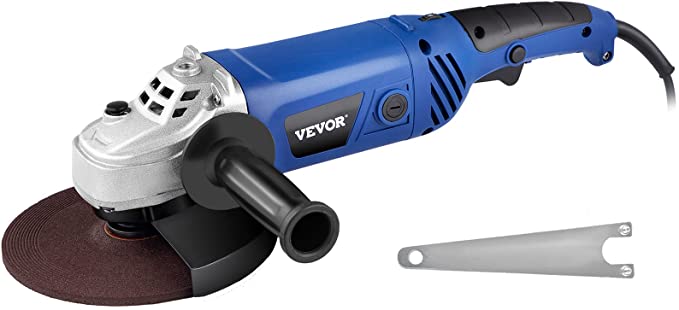 Buy VEVOR Angle Grinder, 7-Inch Powerful Grinder Tool, 15-Amp Power Grinder with Variable Speed and 360° Rotational Guard, 8000rpm Power Angle Grinders for Cutting and Grinding Metal, Stone, Wood, and Other Materials 