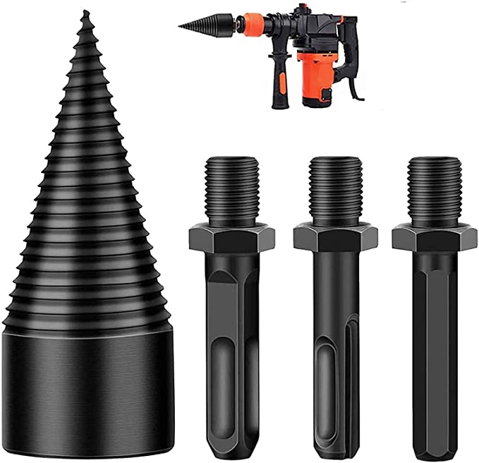 Buy Heavy Duty Drill Screw Cone Driver for Hand Drill Stick-hex+Square+Round (42mm), for Household Removable Wood Electric Drill, Firewood Log Splitter Drill Bit Set,Wood Splitter Drill Bits,Heavy Duty Drill Screw Cone Driver for Hand Drill Stick-hex+Square+Round (42mm), for Household Removable Wood Electric Drill 