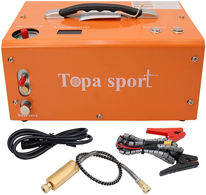 Buy TOPA SPORT 4500Psi/30Mpa/300Bar High Pressure PCP Compressor Powered by 12V Car DC or Home 110V AC with Water/Oil Separator, for PCP Rifle/Pistol Paintball Tank 