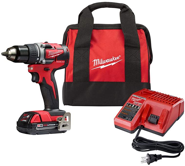 Buy Milwaukee 2801-21P M18 18-Volt Lithium-Ion Compact Brushless Cordless 1/2 in. Drill/Driver Kit Milwaukee 2801-21P M18 18-Volt Lithium-Ion Compact Brushless Cordless 1/2 in. Drill/Driver Kit Milwaukee 2801-21P M18 